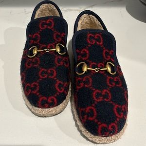 GUCCI logo wool espadrilles